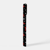 Red Bow Winter Pattern iPhone 15 Case (Rechterkant)