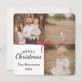 Red Bow Wrapping 3 Afbeelding kerst Kaart