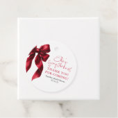 Red Bow Ze bindt het knoop Vrijgezellenfeest Bedankjes Labels (In situ)