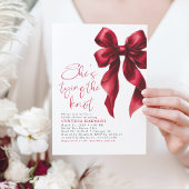 Red Bow Ze bindt het knoop Vrijgezellenfeest Kaart