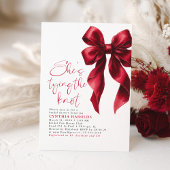 Red Bow Ze bindt het knoop Vrijgezellenfeest Kaart