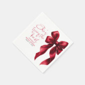 Red Bow Ze bindt het knoop Vrijgezellenfeest Servet (Hoek)