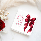 Red Bow Ze bindt het knoop Vrijgezellenfeest Servet
