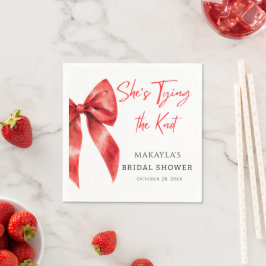 Red Bow Ze is het binden van de knoop Vrijgezellen Servet