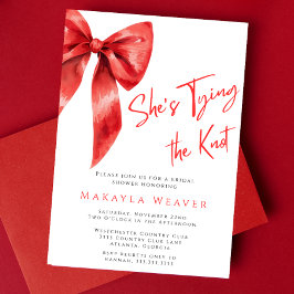 Red Bow Ze is het knopen van de knoop Vrijgezellen Kaart