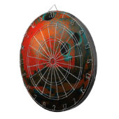Red Bowling Ball past het aan Dartbord (Voorkant Rechts)