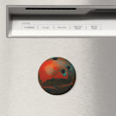 Red Bowling Ball past het aan Magneet (Insitu (Vaatwasser))