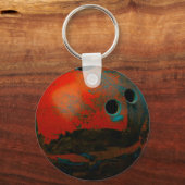 Red Bowling Ball past het aan Sleutelhanger (Voorkant)