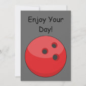 Red Bowling Ball personaliseren Feestdagenkaart (Voorkant)