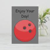 Red Bowling Ball personaliseren Feestdagenkaart (Staand voorkant)