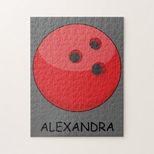 Red Bowling Ball personaliseren Legpuzzel