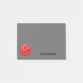 Red Bowling Ball personaliseren Post-it® Notes (Voorkant)
