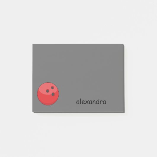 Red Bowling Ball personaliseren Post-it® Notes (Voorkant)