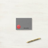 Red Bowling Ball personaliseren Post-it® Notes (Op bureau)