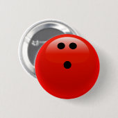 Red Bowling Ball Ronde Button 5,7 Cm (Voorkant /achterkant)