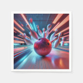Red Bowling Ball Strike Servet (Voorkant)
