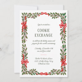 Red Bows en Holly Garland Kaart