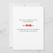 Red Bows en Holly Garland Kaart (Achterkant)