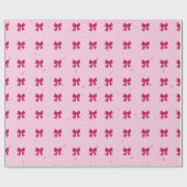 Red Bows Pattern Wrapping Paper Cadeaupapier (Vlak)