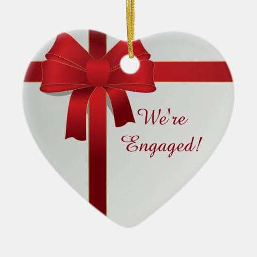 Red Bows Winter We zijn erbij betrokken Keramisch Ornament (Voorkant)