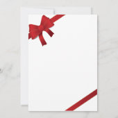 Red Bows Winter Weddenschap Kaart (Achterkant)