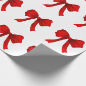 Red Bows Wrapping Paper Cadeaupapier (Hoek)