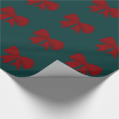 Red Bows Wrapping Paper Cadeaupapier (Hoek)