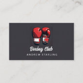 Red Boxing Club eenvoudig en gedurfd Visitekaartje (Voorkant)