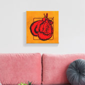 Red Boxing-handschoenen Canvas Afdruk (Insitu (Woonkamer))