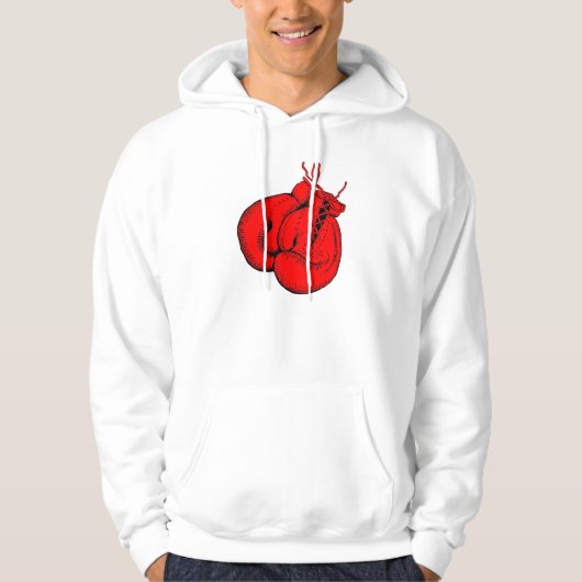 Red Boxing-handschoenen Hoodie (Voorkant)