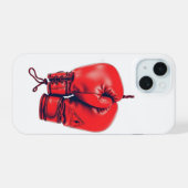 Red Boxing-handschoenen iPhone 15 Case (Achterkant horizontaal)