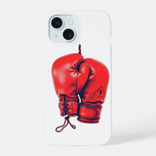 Red Boxing-handschoenen iPhone 15 Case (Achterkant)