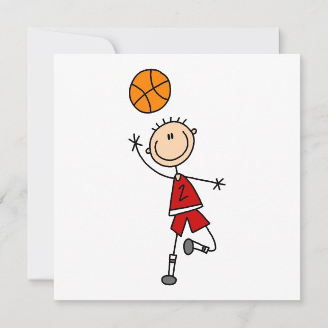 Red Boy Basketball Player t-shirts en Gifts (Voorkant)