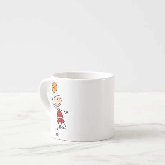 Red Boy Basketball Player t-shirts en Gifts Espresso Kop (Links)