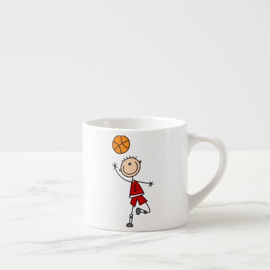 Red Boy Basketball Player t-shirts en Gifts Espresso Kop (Rechts)