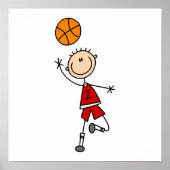 Red Boy Basketball Player t-shirts en Gifts Poster (Voorkant)