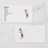 Red Boy Basketball Player t-shirts en Gifts Visitekaartje (Voorkant / Achterkant)