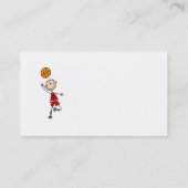 Red Boy Basketball Player t-shirts en Gifts Visitekaartje (Achterkant)