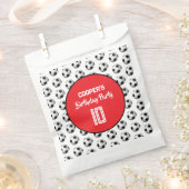 Red Boy Soccer Birthday Party Bedankzakje (Geknipt)