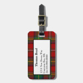 Red Boyd Tartan Plaid Bagagelabel (Voorkant verticaal)