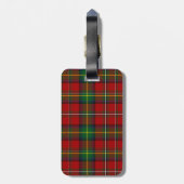 Red Boyd Tartan Plaid Bagagelabel (Achterkant verticaal)