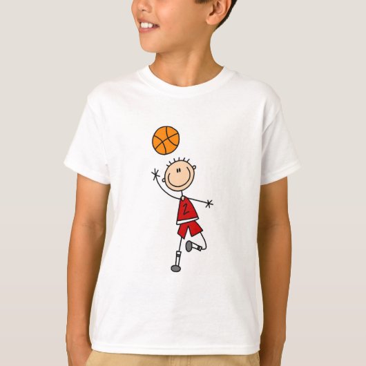 Red Boys Basketball T-shirts en cadeaus (Voorkant)