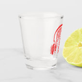 Red Brain Luisteren naar harde muziek Shot Glas (Links)