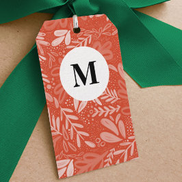 Red Bramble | Festive Botanical Monogram Cadeaulabel