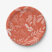 Red Bramble | Festive Botanische Borden Papieren Bordje (Voorkant)