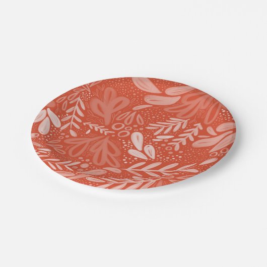 Red Bramble | Festive Botanische Borden Papieren Bordje (Gekanteld)