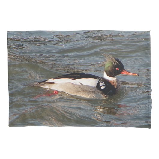 Red Breasted Merganser kussen hoesje Kussensloop (Voorkant)
