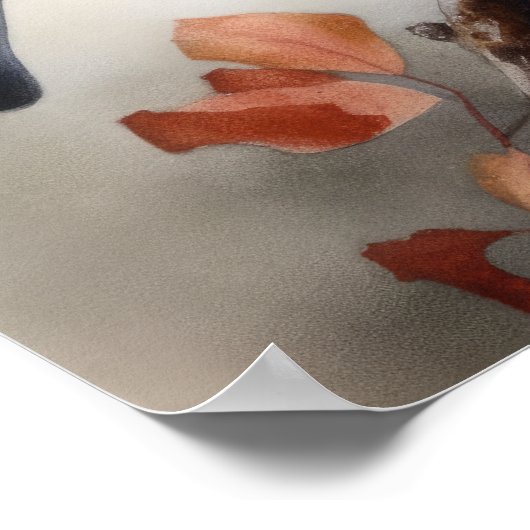 Red Breasted Nuthatch Bird Art Print Poster (Hoek)