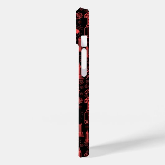 Red brick Architectural Blueprint Engineer Pattern Case-Mate iPhone Case (Achterkant / Links)