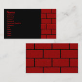 RED BRICK BACKGROUNDS RECTANGLE VORMEN GRAPHICS CO VISITEKAARTJE (Voorkant / Achterkant)